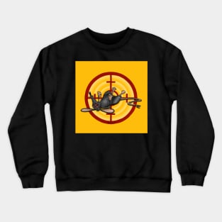 NIGHT RATS STUDIOS Rat Logo Yellow Crewneck Sweatshirt